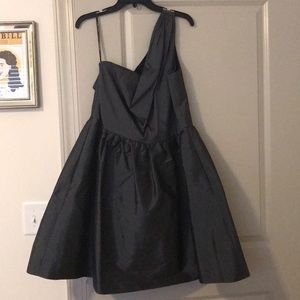 Formal dress, gray one shoulder